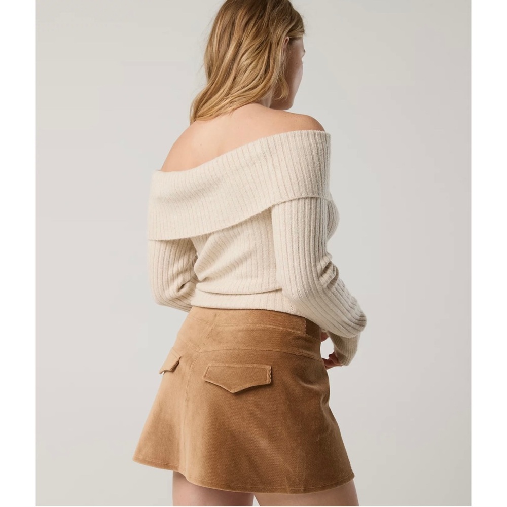 NWT OFFLINE By Aerie Corduroy Mini Skirt Brown Skirt XL - Picture 2 of 5
